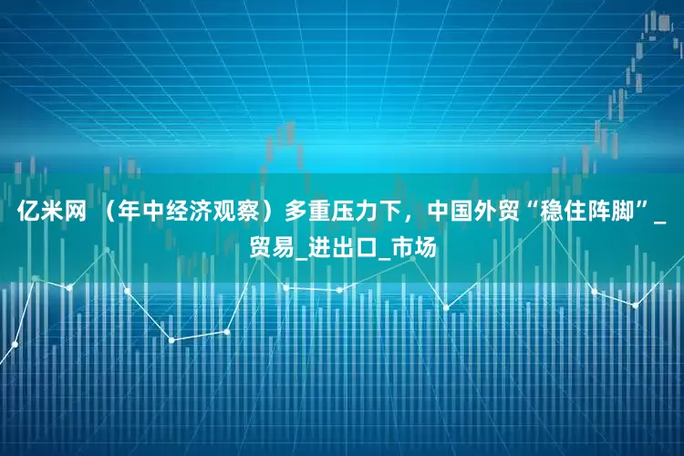 亿米网 （年中经济观察）多重压力下，中国外贸“稳住阵脚”_贸易_进出口_市场